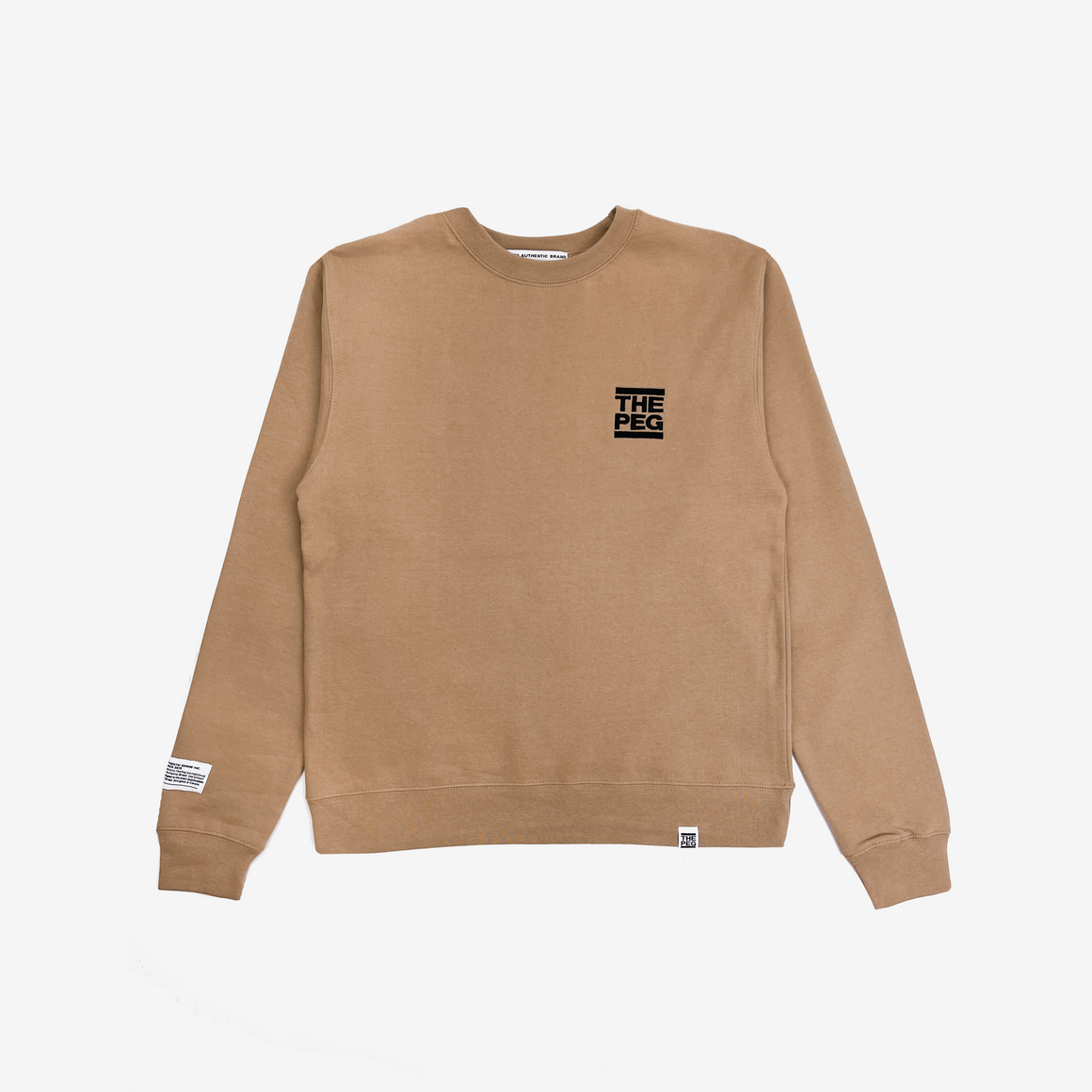 Mid Weight Premium Embroidered Crew (Camel)